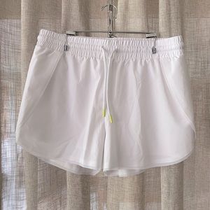 ZYIA White Athletic Shorts with Spandex